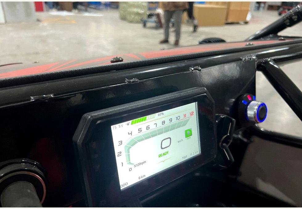 Electric go kart dashboard and control display for fleet operators