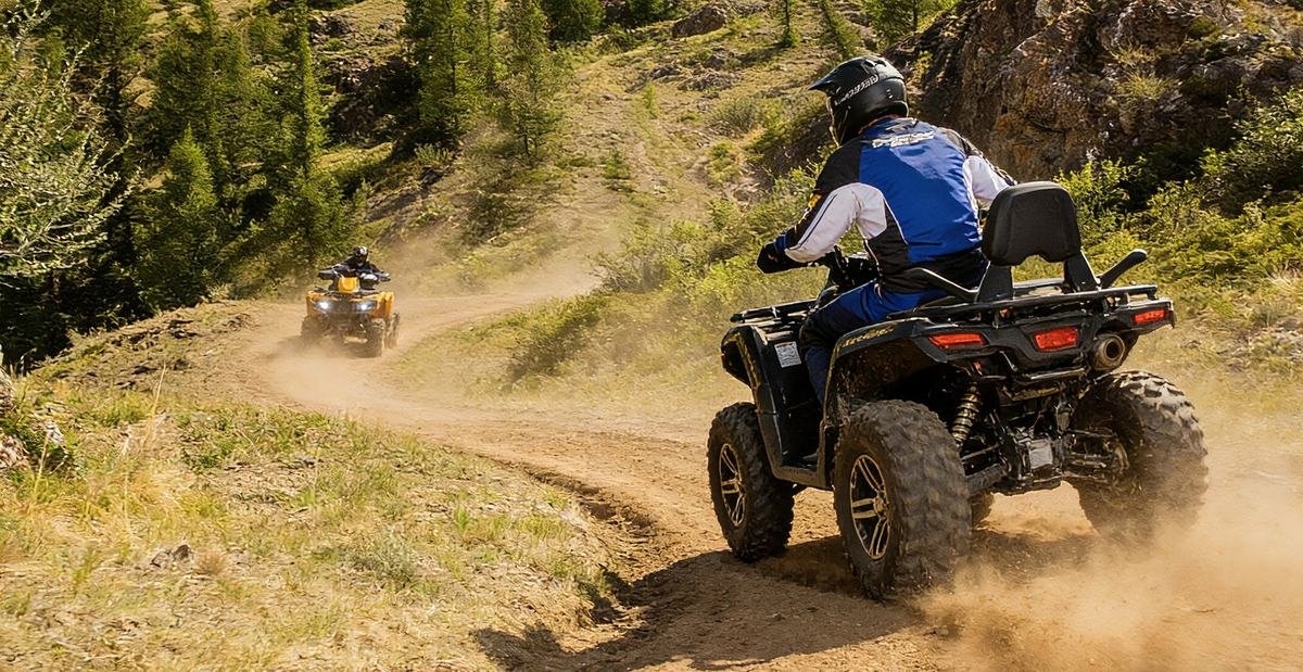 ATV riding on off-road trail for wholesale buyers