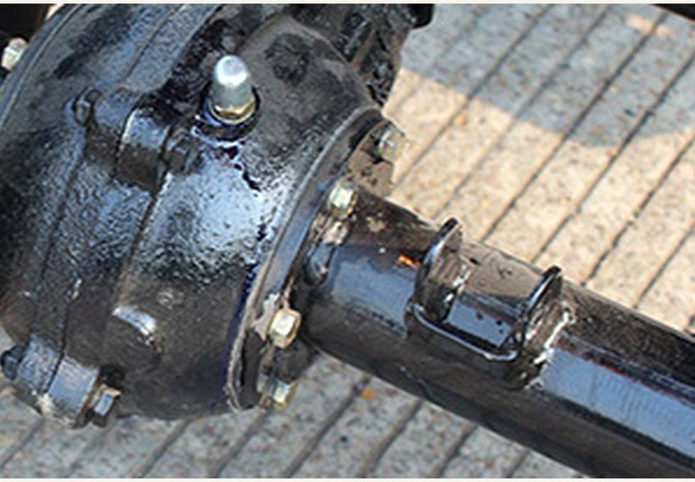 Jeep off-road vehicle shaft driven axle detail